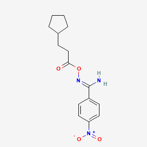 N'-[(3-cyclopentylpropanoyl)oxy]-4-nitrobenzenecarboximidamide