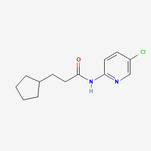 molecular formula C13H17ClN2O B5838263 N-(5-chloro-2-pyridinyl)-3-cyclopentylpropanamide 