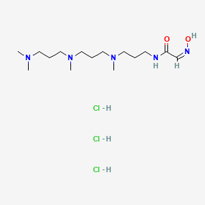 N-{3-[{3-[[3-(dimethylamino)propyl](methyl)amino]propyl}(methyl)amino]propyl}-2-(hydroxyimino)acetamide trihydrochloride