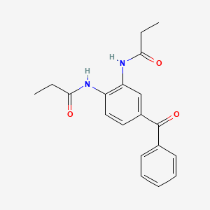 molecular formula C19H20N2O3 B5838275 N,N'-(4-benzoyl-1,2-phenylene)dipropanamide 