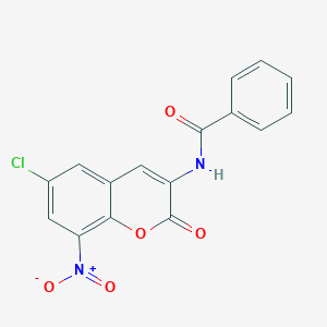 N-(6-chloro-8-nitro-2-oxo-2H-chromen-3-yl)benzamide