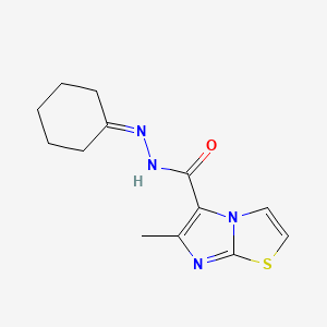 molecular formula C13H16N4OS B5838324 N'-cyclohexylidene-6-methylimidazo[2,1-b][1,3]thiazole-5-carbohydrazide 