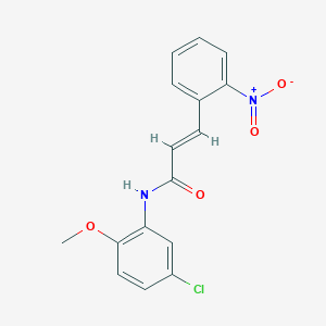 molecular formula C16H13ClN2O4 B5838331 N-(5-chloro-2-methoxyphenyl)-3-(2-nitrophenyl)acrylamide 