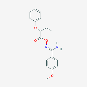 molecular formula C18H20N2O4 B5838336 4-methoxy-N'-[(2-phenoxybutanoyl)oxy]benzenecarboximidamide 