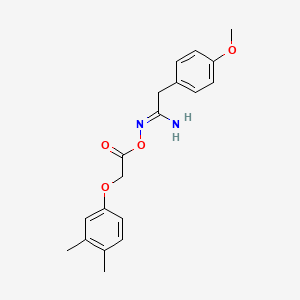 molecular formula C19H22N2O4 B5838343 N'-{[(3,4-dimethylphenoxy)acetyl]oxy}-2-(4-methoxyphenyl)ethanimidamide 