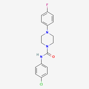 molecular formula C17H17ClFN3O B5838367 N-(4-chlorophenyl)-4-(4-fluorophenyl)-1-piperazinecarboxamide CAS No. 401640-95-7