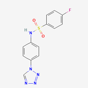 4-fluoro-N-[4-(1H-tetrazol-1-yl)phenyl]benzenesulfonamide