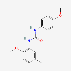 molecular formula C16H18N2O3 B5838393 N-(2-methoxy-5-methylphenyl)-N'-(4-methoxyphenyl)urea 