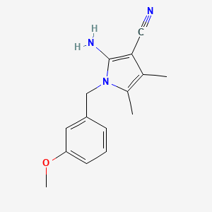 molecular formula C15H17N3O B5838396 2-amino-1-(3-methoxybenzyl)-4,5-dimethyl-1H-pyrrole-3-carbonitrile 