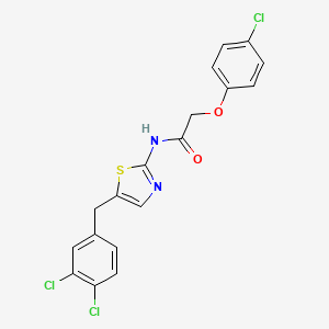 molecular formula C18H13Cl3N2O2S B5838401 2-(4-chlorophenoxy)-N-[5-(3,4-dichlorobenzyl)-1,3-thiazol-2-yl]acetamide CAS No. 301176-42-1