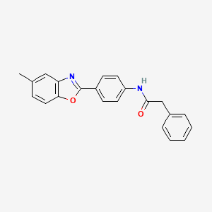B5838405 N-[4-(5-methyl-1,3-benzoxazol-2-yl)phenyl]-2-phenylacetamide CAS No. 5837-12-7