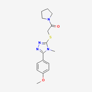 3-(4-methoxyphenyl)-4-methyl-5-{[2-oxo-2-(1-pyrrolidinyl)ethyl]thio}-4H-1,2,4-triazole