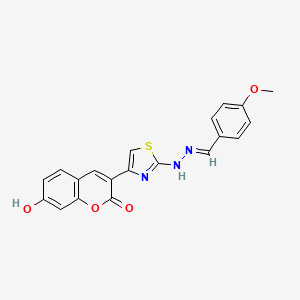 molecular formula C20H15N3O4S B5838423 4-methoxybenzaldehyde [4-(7-hydroxy-2-oxo-2H-chromen-3-yl)-1,3-thiazol-2-yl]hydrazone 