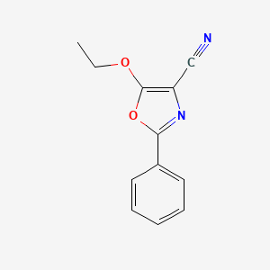 molecular formula C12H10N2O2 B583843 5-Ethoxy-2-phenyloxazole-4-carbonitrile CAS No. 156210-50-3
