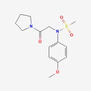 N-(4-methoxyphenyl)-N-[2-oxo-2-(1-pyrrolidinyl)ethyl]methanesulfonamide