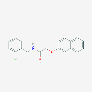 molecular formula C19H16ClNO2 B5838461 N-(2-chlorobenzyl)-2-(2-naphthyloxy)acetamide 