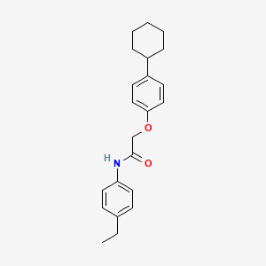 2-(4-cyclohexylphenoxy)-N-(4-ethylphenyl)acetamide