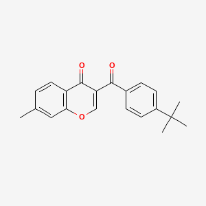 molecular formula C21H20O3 B5838470 3-(4-tert-butylbenzoyl)-7-methyl-4H-chromen-4-one 