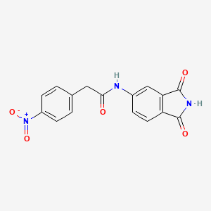 N-(1,3-dioxo-2,3-dihydro-1H-isoindol-5-yl)-2-(4-nitrophenyl)acetamide