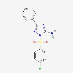 molecular formula C14H11ClN4O2S B5838478 2-(4-Chlorophenyl)sulfonyl-5-phenyl-1,2,4-triazol-3-amine 