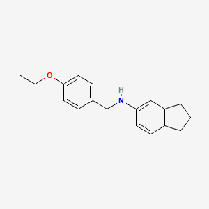 N-[(4-ethoxyphenyl)methyl]-2,3-dihydro-1H-inden-5-amine