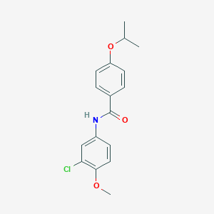 molecular formula C17H18ClNO3 B5838501 N-(3-chloro-4-methoxyphenyl)-4-isopropoxybenzamide 