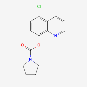 5-Chloro-8-quinolyl pyrrolidinecarboxylate