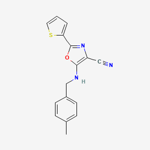 5-[(4-methylbenzyl)amino]-2-(2-thienyl)-1,3-oxazole-4-carbonitrile