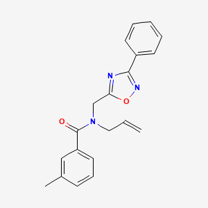 molecular formula C20H19N3O2 B5838557 N-allyl-3-methyl-N-[(3-phenyl-1,2,4-oxadiazol-5-yl)methyl]benzamide 