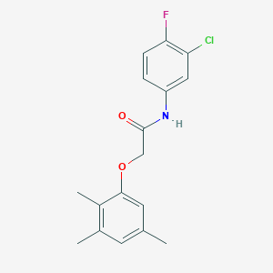 molecular formula C17H17ClFNO2 B5838583 N-(3-chloro-4-fluorophenyl)-2-(2,3,5-trimethylphenoxy)acetamide 