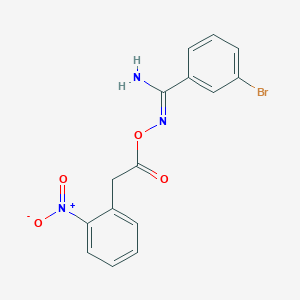 3-bromo-N'-{[(2-nitrophenyl)acetyl]oxy}benzenecarboximidamide