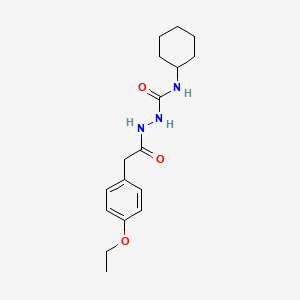 molecular formula C17H25N3O3 B5838619 N-cyclohexyl-2-[(4-ethoxyphenyl)acetyl]hydrazinecarboxamide 