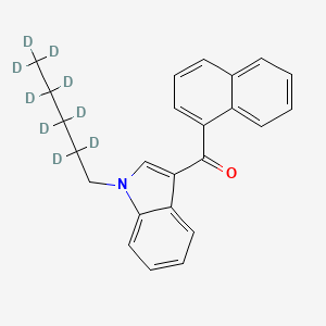molecular formula C24H14D9NO B583862 Naphthalen-1-yl-[1-(2,2,3,3,4,4,5,5,5-nonadeuteriopentyl)indol-3-yl]methanone CAS No. 1415744-44-3