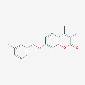 3,4,8-trimethyl-7-[(3-methylphenyl)methoxy]-2H-chromen-2-one