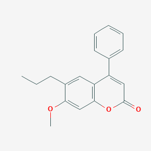 molecular formula C19H18O3 B5838675 7-methoxy-4-phenyl-6-propyl-2H-chromen-2-one 