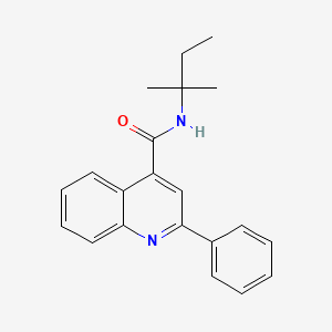 molecular formula C21H22N2O B5838702 N-(2-methylbutan-2-yl)-2-phenylquinoline-4-carboxamide 