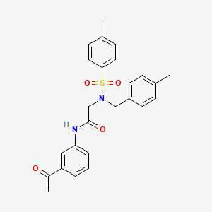 N-(3-Acetylphenyl)-2-{N-[(4-methylphenyl)methyl]4-methylbenzenesulfonamido}acetamide