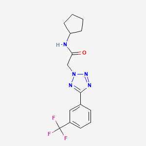 N-cyclopentyl-2-{5-[3-(trifluoromethyl)phenyl]-2H-tetrazol-2-yl}acetamide