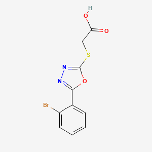 2-{[5-(2-BROMOPHENYL)-1,3,4-OXADIAZOL-2-YL]SULFANYL}ACETIC ACID