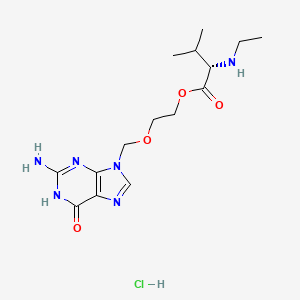 molecular formula C15H25ClN6O4 B583876 N-Ethyl valacyclovir hydrochloride CAS No. 1346617-49-9