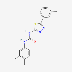 molecular formula C18H18N4OS B5838763 1-(3,4-Dimethylphenyl)-3-[5-(3-methylphenyl)-1,3,4-thiadiazol-2-yl]urea 