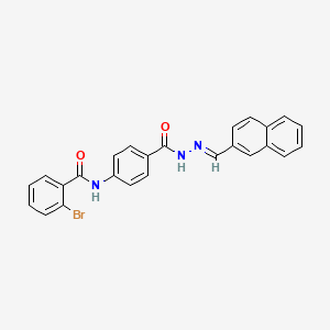 molecular formula C25H18BrN3O2 B5838794 2-BROMO-N~1~-[4-({2-[(E)-1-(2-NAPHTHYL)METHYLIDENE]HYDRAZINO}CARBONYL)PHENYL]BENZAMIDE 