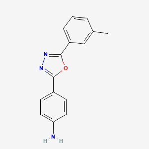 molecular formula C15H13N3O B5838799 4-[5-(3-methylphenyl)-1,3,4-oxadiazol-2-yl]aniline 