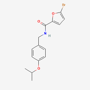 molecular formula C15H16BrNO3 B5838806 5-bromo-N-(4-isopropoxybenzyl)-2-furamide 