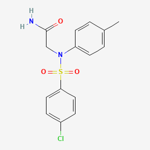 molecular formula C15H15ClN2O3S B5838810 N~2~-[(4-chlorophenyl)sulfonyl]-N~2~-(4-methylphenyl)glycinamide 