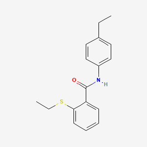 molecular formula C17H19NOS B5838842 N-(4-ethylphenyl)-2-(ethylsulfanyl)benzamide 