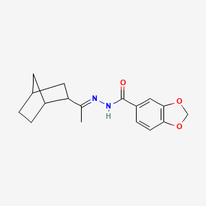 molecular formula C17H20N2O3 B5838863 N'-[(1E)-1-(bicyclo[2.2.1]hept-2-yl)ethylidene]-1,3-benzodioxole-5-carbohydrazide 