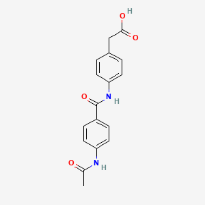 2-[4-[(4-Acetamidobenzoyl)amino]phenyl]acetic acid