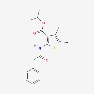 molecular formula C18H21NO3S B5838885 isopropyl 4,5-dimethyl-2-[(phenylacetyl)amino]-3-thiophenecarboxylate 