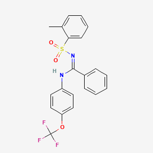 N'-[(2-methylphenyl)sulfonyl]-N-[4-(trifluoromethoxy)phenyl]benzenecarboximidamide